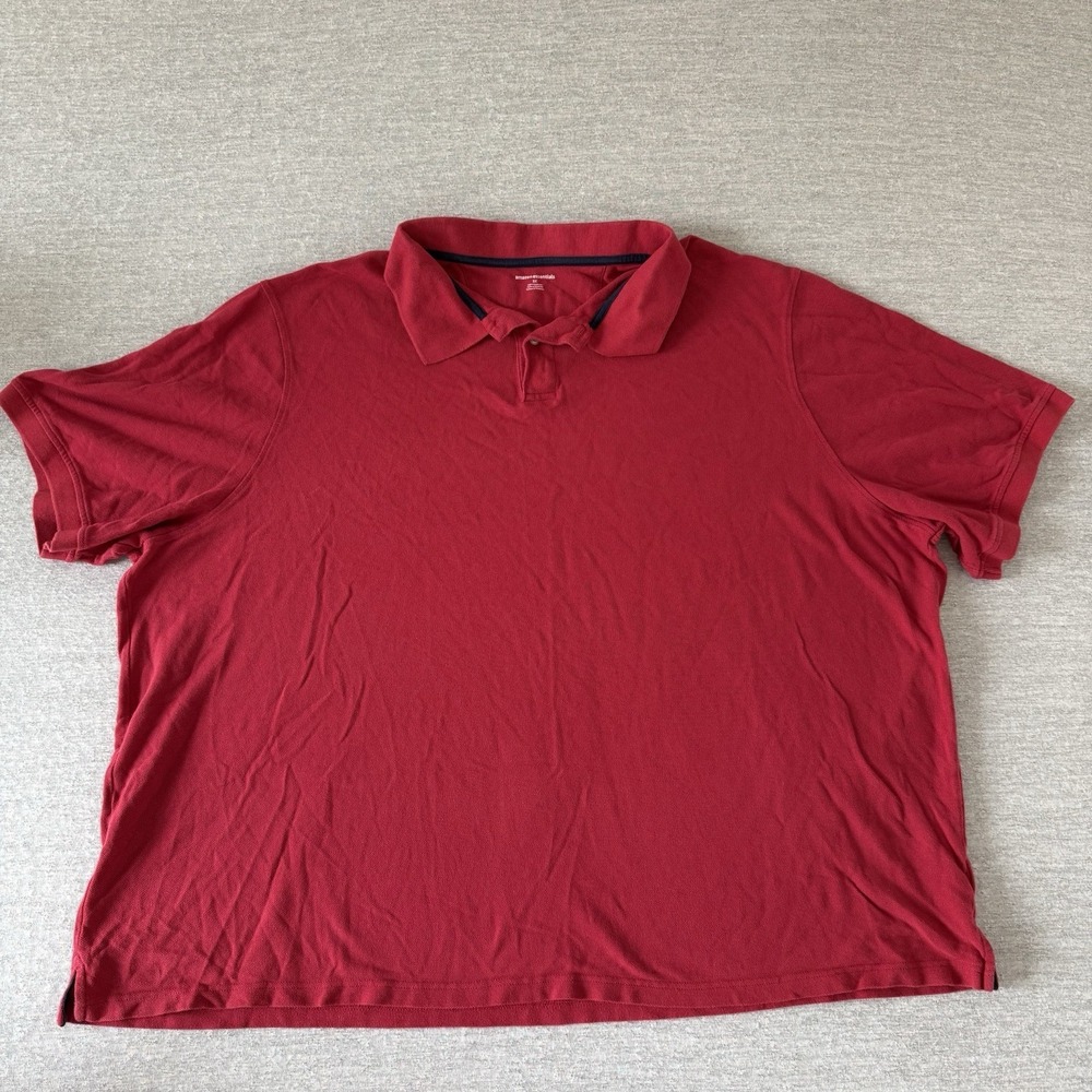 Men's Short Sleeve Polo Shirt 5XL Red 100%‎ Cotton Collared Amazon Essentials